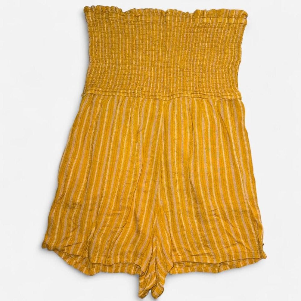 American Eagle Outfitters Yellow Sleeveless Smocked Romper Playsuit - Picture 6 of 7
